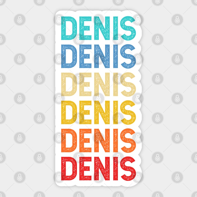 Denis Name Vintage Retro Custom Gift Named Denis Sticker by CoolDesignsDz